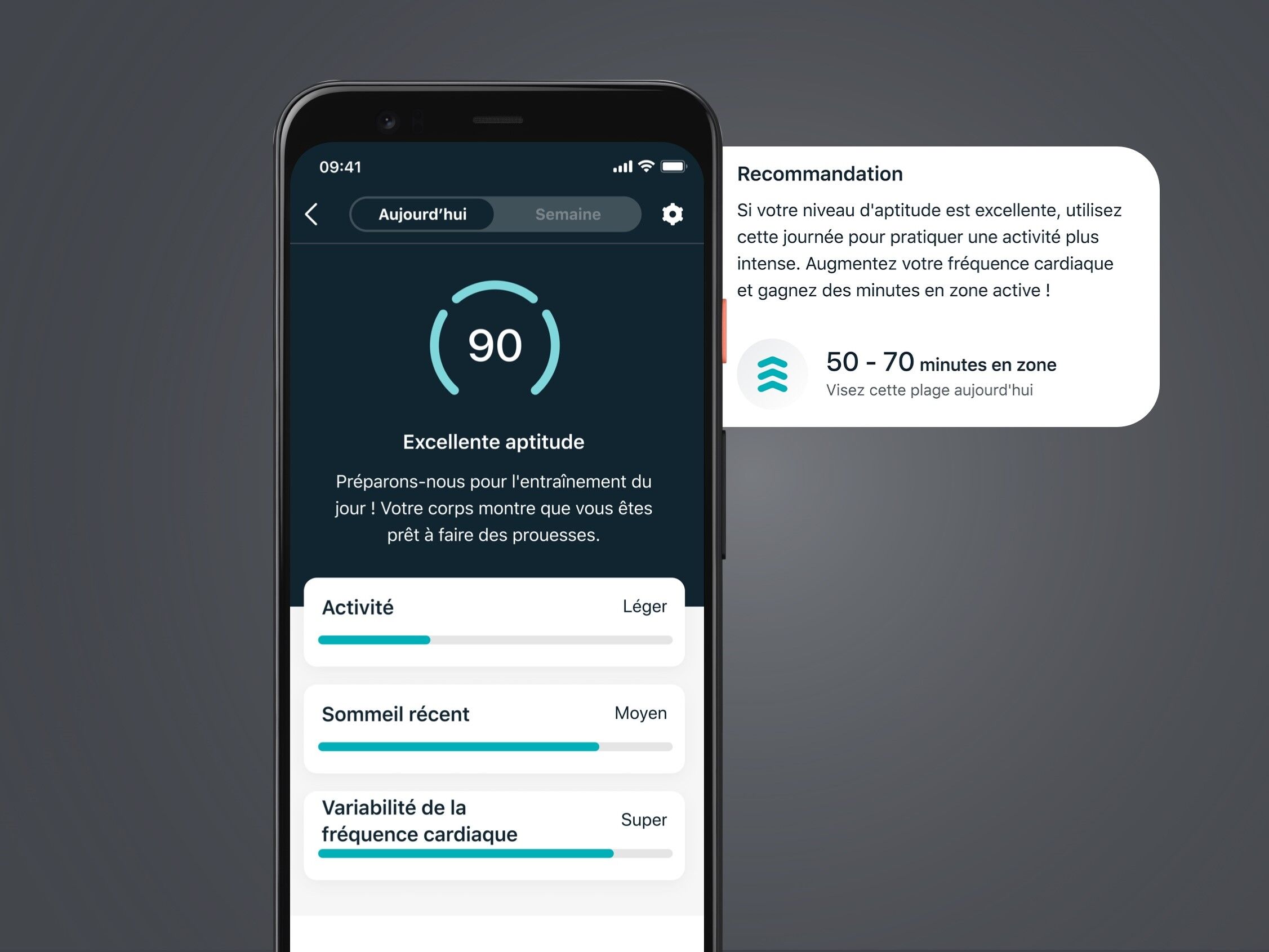 score aptitude quotidienne montre fitbit